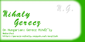 mihaly gerecz business card